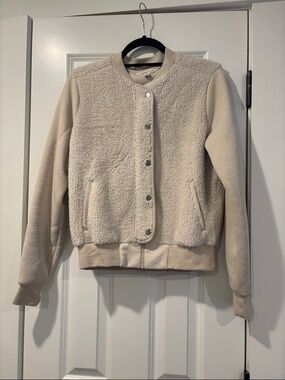 Toad&Co Cream Sherpa Bomber Jacket